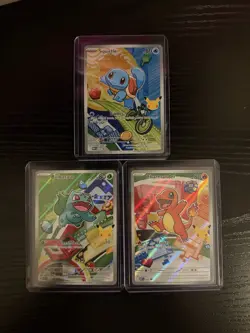 Pokemon | First Partner Illustration Collection Series 1 GEN 1 Starters Set - Image 1