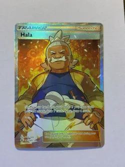 Hala Full Art 143/145 SM Guardians Rising Holo Pokemon TCG - Image 1
