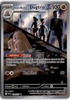 Team Rocket's Dugtrio 239/217 Illustration Rare Ascended Heroes Pokemon NM - Image 1