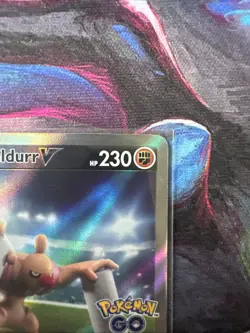 Pokemon TCG Conkeldurr V 074/078 Pokemon GO Full Art Holo Rare NM Mint - Image 3