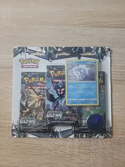 Pokemon Sun And Moon Ultra Prism Blister 3 Booster Pack Vulpix Promo - Image 1