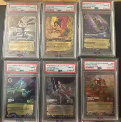 2024 Disney Lorcana D23 Collection PSA 10 Sequential Set Brave Mickey Cinderella - Image 1