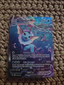 Pokemon TCG Vaporeon VMAX SWSH182 Promo Card Holo NM - Image 1