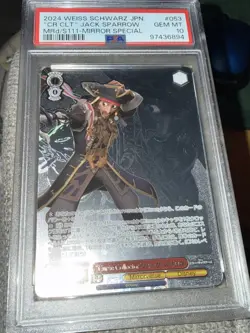 Weiss Schwarz S111-053 Jack Sparrow SP Disney Mirrorverse Card PSA 10 JPN Gem - Image 1