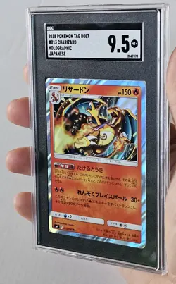 2018 Pokemon Japanese Tag Bolt #13 CHARIZARD SGC 9.5 Mint+ Nice Card! - Image 2