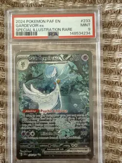 2024 Pokemon Gardevoir EX Rare Card PAF En 233/091 PSA 9 Mint - Image 1