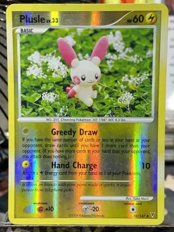 Pokemon TCG Plusle Supreme Victors 2009 Reverse Holo Uncommon Card 76/147 LP - Image 1