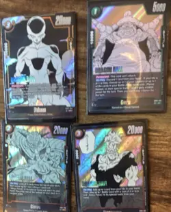 Bandai Dragon Ball Super Card Game Parallel Foil 4-Card Lot Frieza Guru Ginyu - Image 1