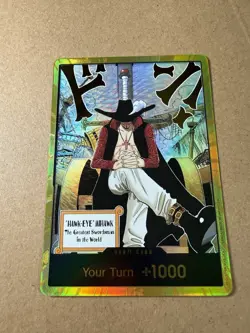 OP14 Gold DON!! Card Hawk Eye Mihawk The Azure Seas Seven One Piece ENGLISH - Image 1