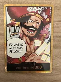 One Piece Gold D. Roger Gold Don!! Card OP-13 Carrying On His Will—NM - Image 1