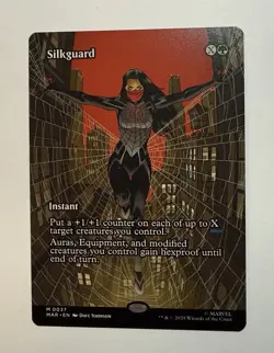 Silkguard 0037 Borderless Spider Man MTG Magic The Gathering Card NM - Image 1