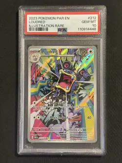 Pokemon TCG Loudred Paradox Rift 212/182 Holo Full Art Illustration Rare PSA 10 - Image 1