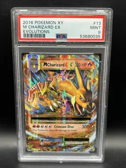 Pokemon XY M Charizard EX Holo Evolutions 2016 Mint 13/108 PSA 9 Graded - Image 1