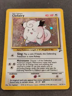Pokemon TCG: Clefairy (6/130) - Base Set 2 Holo LP - Image 1