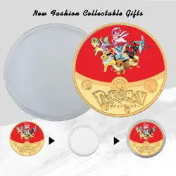 10 Pc Set Pokemon Eevee Evolution Coins Gold Plated Collectibles Gift Birthday - Image 5