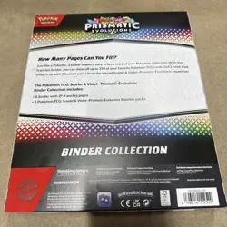Pokemon TCG Prismatic Evolutions Binder Collection 5 Booster Packs New & Sealed - Image 2