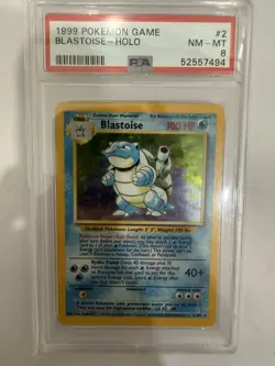 1999 Pokemon Base Set Blastoise Holo #2 PSA 8 NM-MT WOTC - Image 2