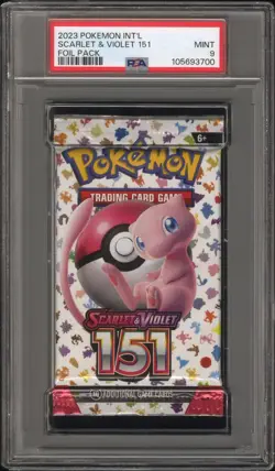 2023 Pokemon Int’l Scarlet & Violet 151 Foil Pack PSA MINT 9 Graded TCG - Image 1