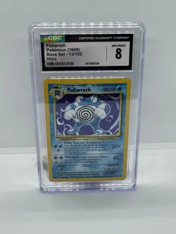 1999 Pokemon Base Set 13/102 Poliwrath Holo CGC 8 NM/MINT - Image 1
