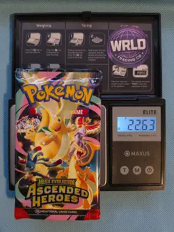 Weighed 22.63g Pokemon TCG Ascended Heroes Booster Pack Sealed Heavy Weight - Image 1