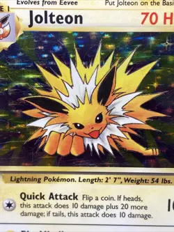 Pokemon TCG Jolteon 4/64 Jungle Unlimited Holo Rare Vintage 1999 WOTC - Image 2