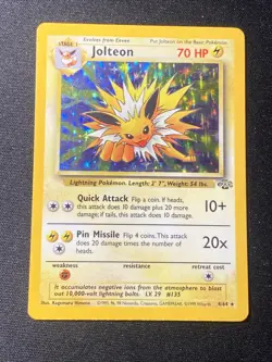 Pokemon TCG Jolteon 4/64 Jungle Unlimited Holo Rare Vintage 1999 WOTC - Image 5