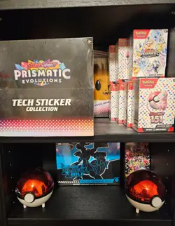 **SEALED** prismatic evolutions pokemon sticker collection 12 count case - Image 1