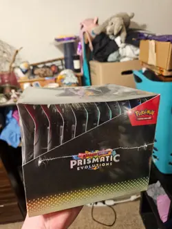 **SEALED** prismatic evolutions pokemon sticker collection 12 count case - Image 2