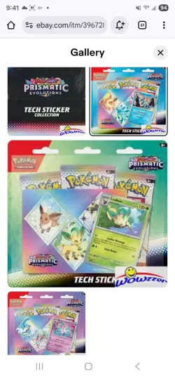 **SEALED** prismatic evolutions pokemon sticker collection 12 count case - Image 5