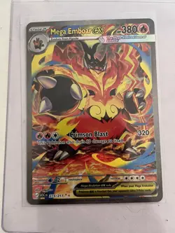 Pokemon ME: Ascended Heroes Mega Emboar ex 273/217 Special Illustration Rare SIR - Image 1