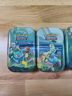 (EMPTY) Lot Of 4 Pokemon Celebrations Mini Tins Kanto, Johto, Hoenn, Kalos - Image 2