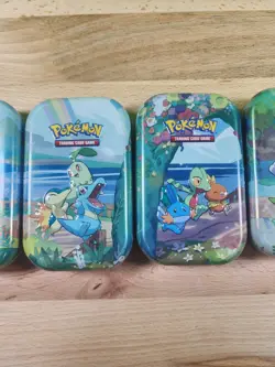(EMPTY) Lot Of 4 Pokemon Celebrations Mini Tins Kanto, Johto, Hoenn, Kalos - Image 3