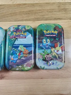 (EMPTY) Lot Of 4 Pokemon Celebrations Mini Tins Kanto, Johto, Hoenn, Kalos - Image 4