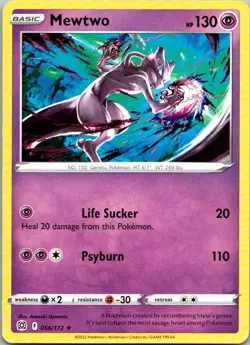 Mewtwo 056/172 Brilliant Stars Pokemon TCG Rare NM - Image 1