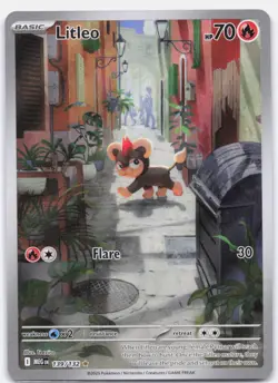 Litleo 139/132 Illustration Rare Mega Evolution Pokemon Near Mint - Image 1