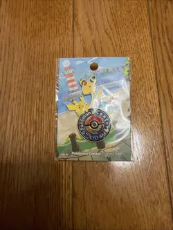 Japanese Pokemon Center Tokyo Bay Pin Badge Pikachu Ampharos Marill Brand New - Image 1