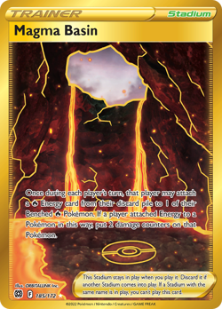 Magma Basin 185/172 Secret Rare Brilliant Stars Pokemon NM/M - Image 4