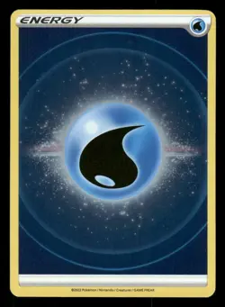 Water Energy (2022 Unnumbered) SWSH09: Brilliant Stars Pokemon Reverse Holo NM/M - Image 1