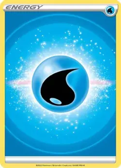 Water Energy (2022 Unnumbered) SWSH09: Brilliant Stars Pokemon Reverse Holo NM/M - Image 4