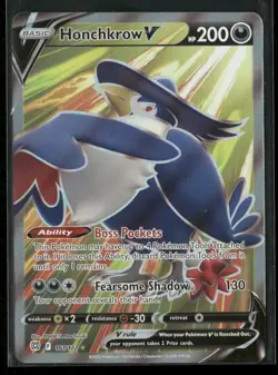 Honchkrow V 161/172 Ultra Rare Brilliant Stars Pokemon NM/M - Image 1