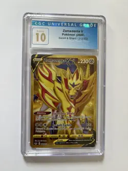 CGC 10 Zamazenta V 212/202 Sword & Shield Secret Rare Holo Pokemon Card, not PSA - Image 1