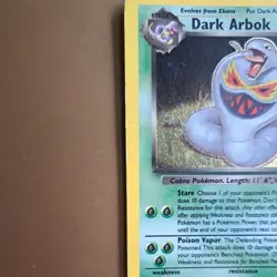 Pokemon TCG Dark Arbok Rare Holo Card #2/82 Team Rocket 1999-23000 misprint - Image 2