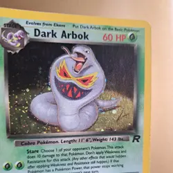 Pokemon TCG Dark Arbok Rare Holo Card #2/82 Team Rocket 1999-23000 misprint - Image 3