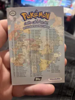 1999 Pokemon TV Animation Card TV Checklist - Image 2