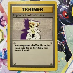 NM Imposter Professor Oak Base Set 73/102 Rare WOTC Vintage Pokemon TCG Card - Image 1