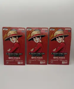 One Piece TCG OP-13 Carrying On His Will 12-Card Sleeved Booster Pack Lot of 3 - Image 1