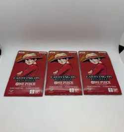 One Piece TCG OP-13 Carrying On His Will 12-Card Sleeved Booster Pack Lot of 3 - Image 3