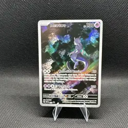 Pokemon Mewtwo 52 Black Star Promo SVP 151 Rare Full Art Holo Card - Image 1
