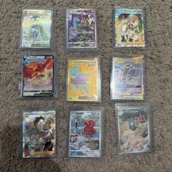 Pokemon Tcg Lot of 9 Full Art Pokemon cards, English and Japanese Lot #16 - Image 1