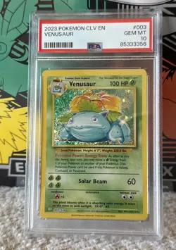 Pokemon CLV EN Venusaur 003/034 Trading Card Game Classic Collection Holo PSA 10 - Image 1